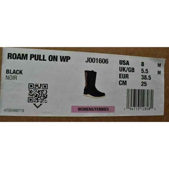 Merrell Womens Size 8 M Roam Pull On Waterproof Black Boots NO ORIG BOX - Picture 8 of 8